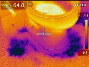 thermal image of toilet